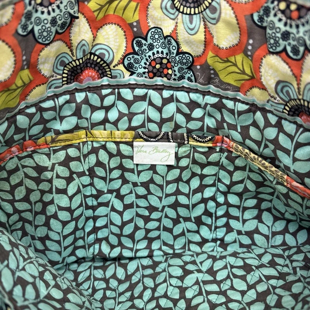 Vera Bradley Fabric Handbag Tote Bag Purse w/ Rare Vibrant Floral Pattern